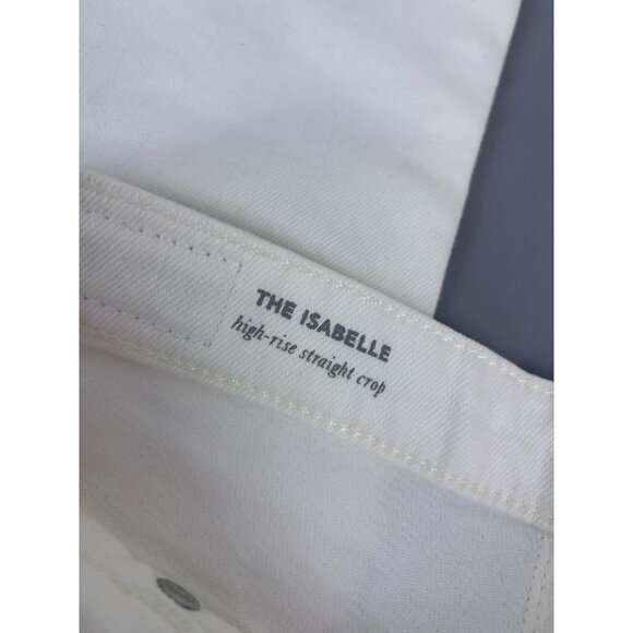 Adriano Goldschmied women's 26R white The isabelle high-rise straight crop jeans - Picture 7 of 8